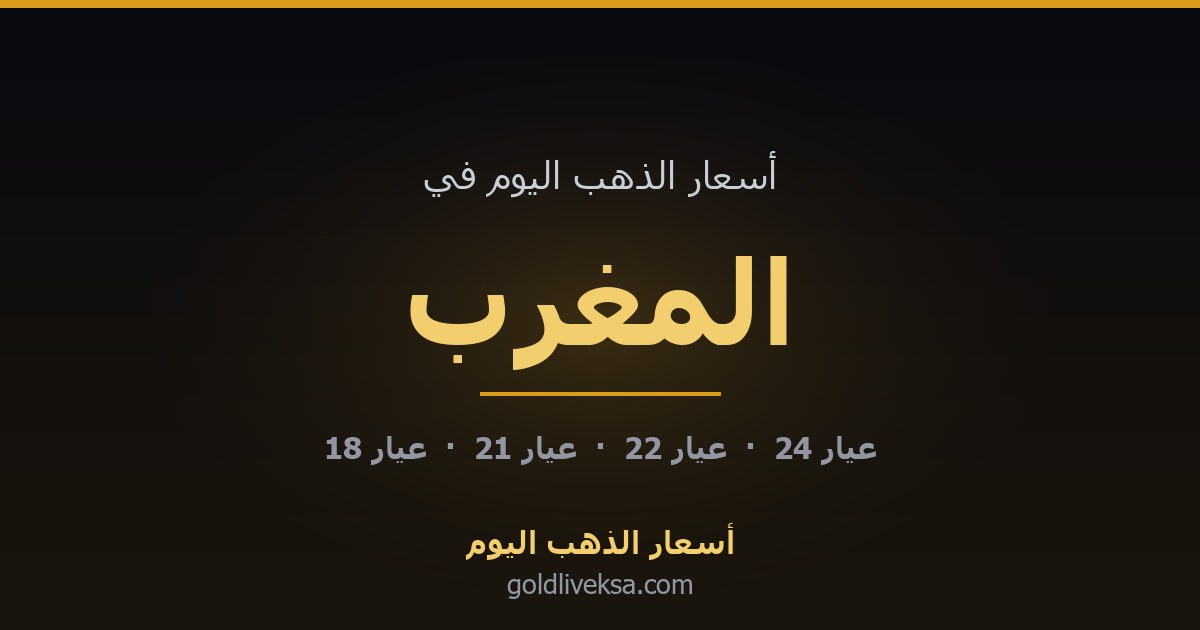 أسعار الذهب اليوم في المغرب — 8 سبتمبر 2026