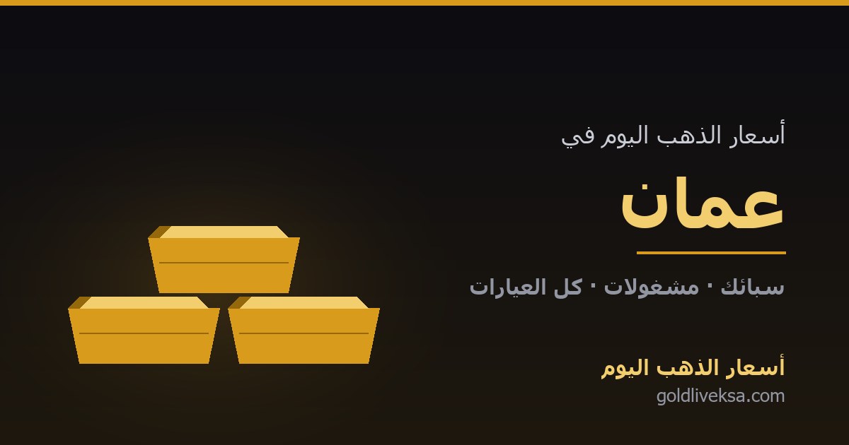 أسعار الذهب اليوم في عُمان — 1 سبتمبر 2026
